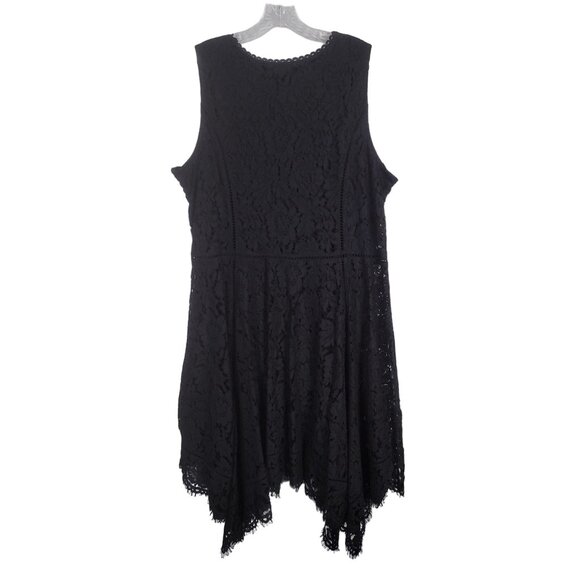 Isaac Mizrahi Live! Size XL Dress Lace WhimsiGoth Witchy Handkerchief Hem Flared - Picture 2 of 11